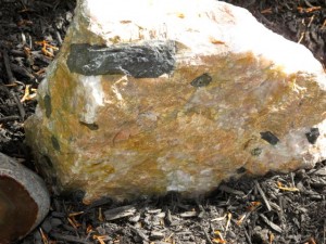 Rock with black tourmaline